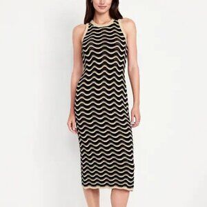 Sleeveless Pointelle Knit Midi Dress • Old Navy • Size Medium